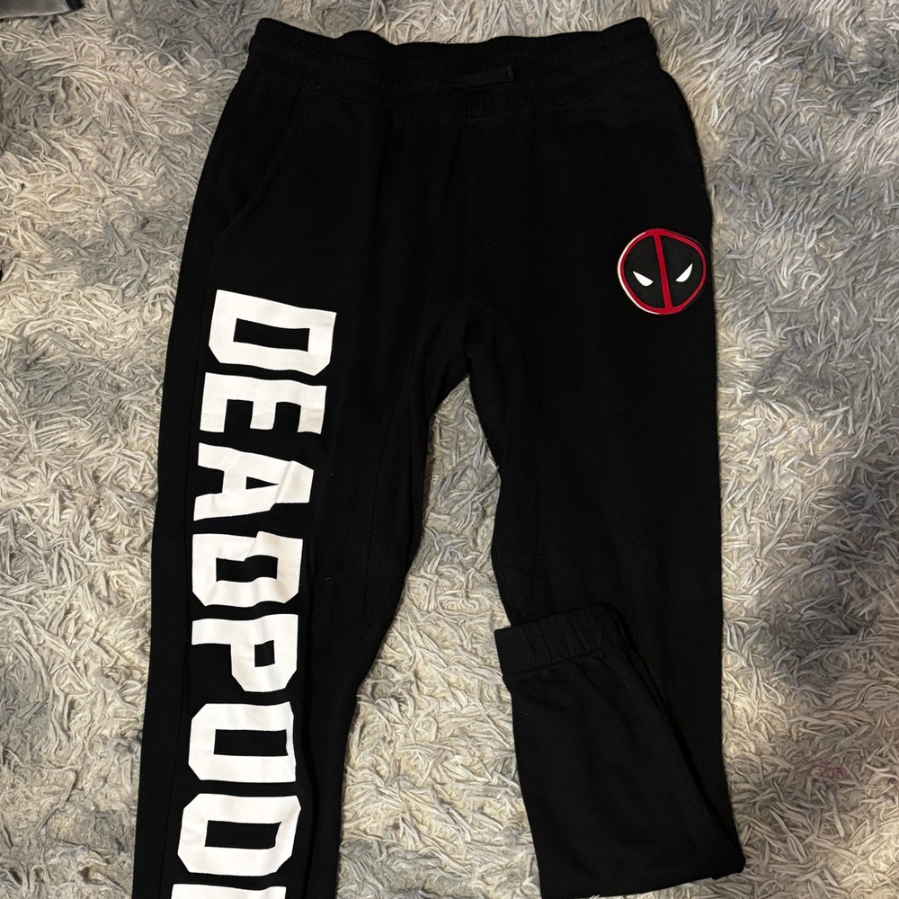 Marvel Black Deadpool Kids Joggers